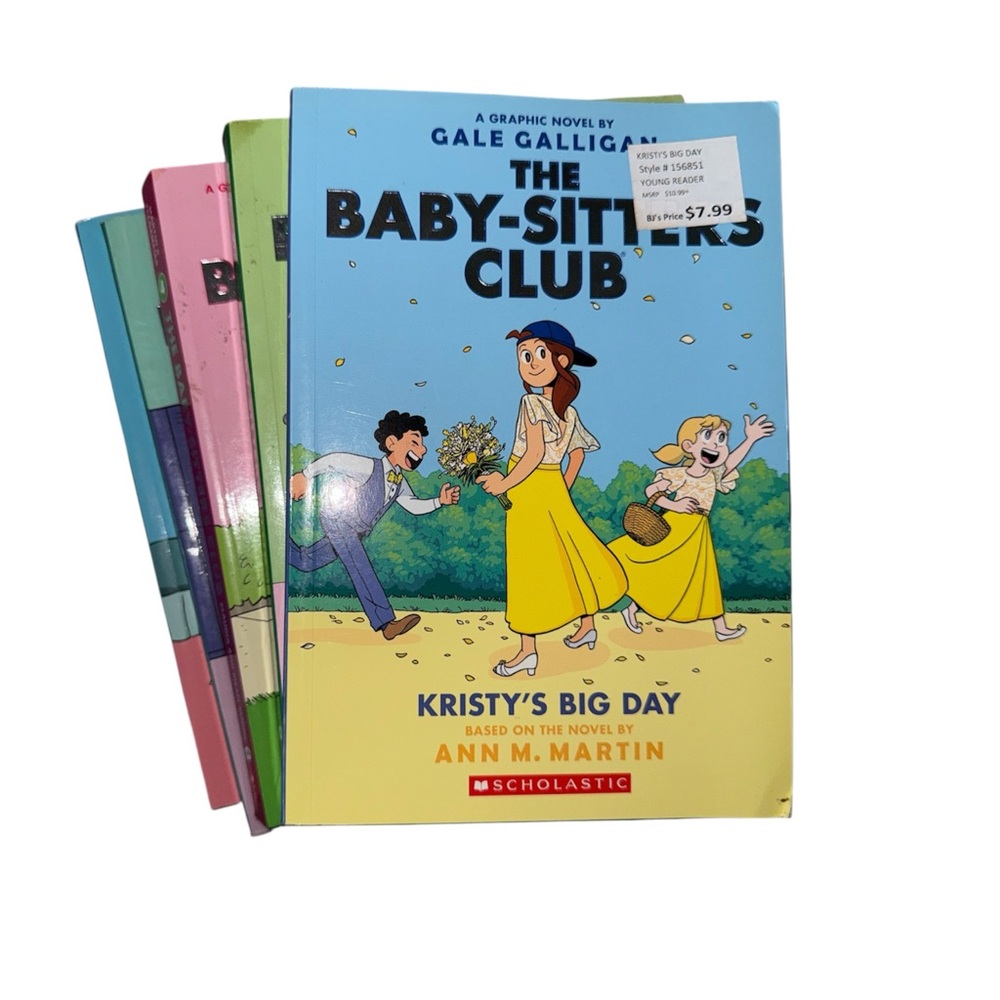 Scholastic The Baby-Sitters Club Graphic Novels - Blue, Pink, Green Covers